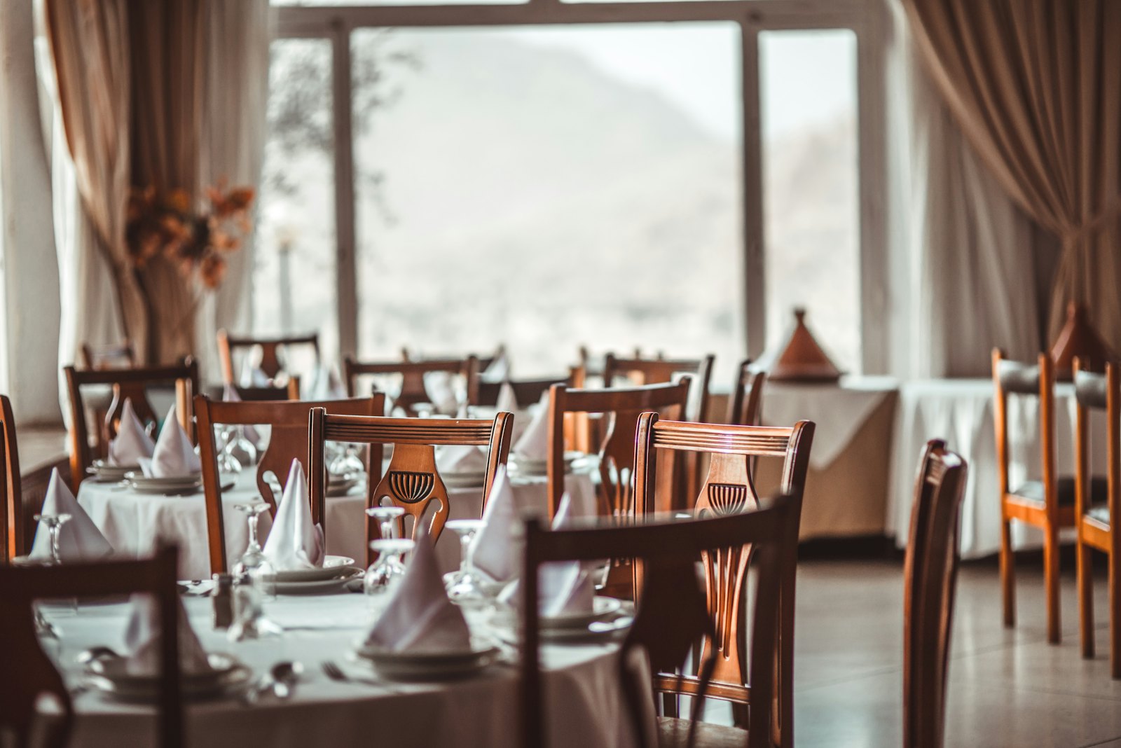 The Meridian Room set for a private dinner