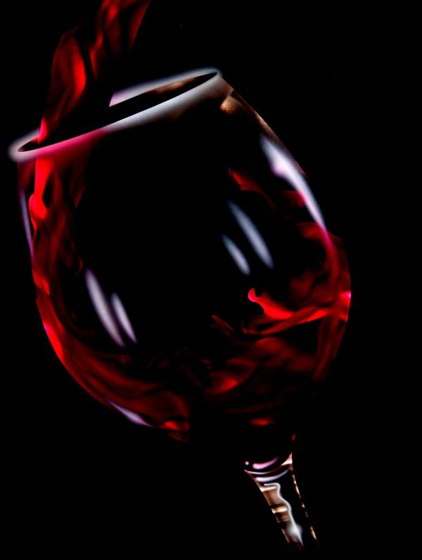 Glass of red wine